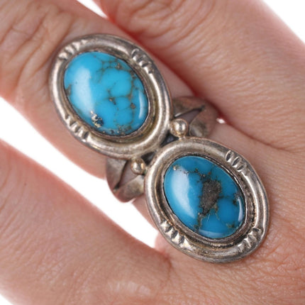 Vintage Navajo Sterling turquoise ring y
