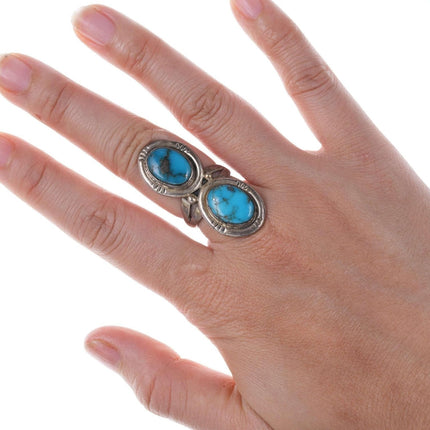 Vintage Navajo Sterling turquoise ring y