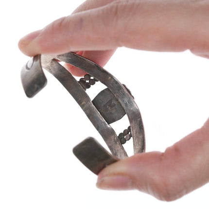 6.5 吋 30-40 年代手工壓印納瓦霍銀手鍊