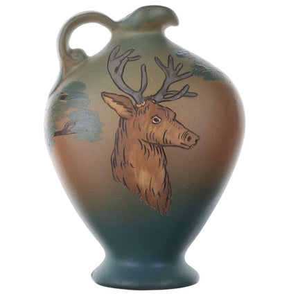 c1900 Weller Dickens Ware Stag Pitcher