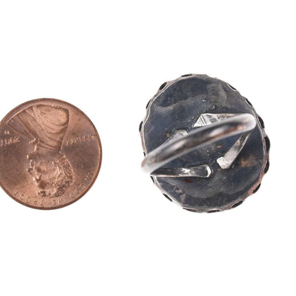 sz7 美洲原住民纯银和绿松石戒指