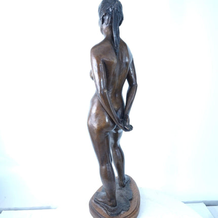 26" Bronzeskulptur einer nackten Frau Maurice 1984 2/12