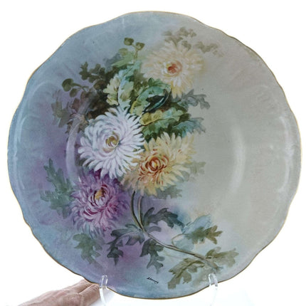 c1900 PL Limoges France Hand Painted Limoges Porcelain Wash Bowl and Pitcher Set