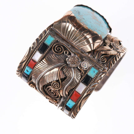 S Ray Gold on Sterling Cobblestone Cuff Bracelet