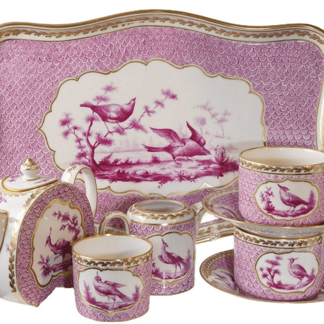 古董法式塞夫勒风格茶两人茶具