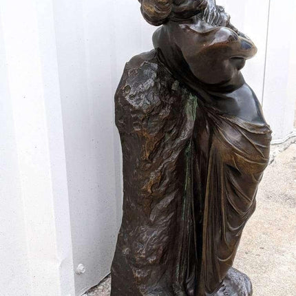 c1915 22" Bronzeskulptur der Salome mit dem Kopf Johannes des Täufers von Philipp Modrow (1882-1925)
