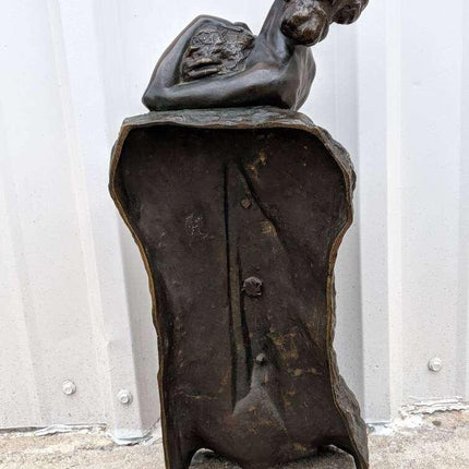 c1915 22" Bronzeskulptur der Salome mit dem Kopf Johannes des Täufers von Philipp Modrow (1882-1925)