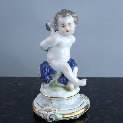 1910 Meissen Figure of Cherub with Wings and Hands Bound