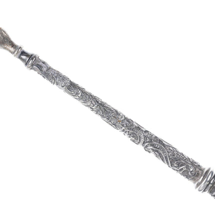 Antique Sterling Judaica Yad Torah Pointer with Agate handle