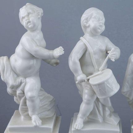 Nymphenburg Blanc de Chine Allegorical Figure Set