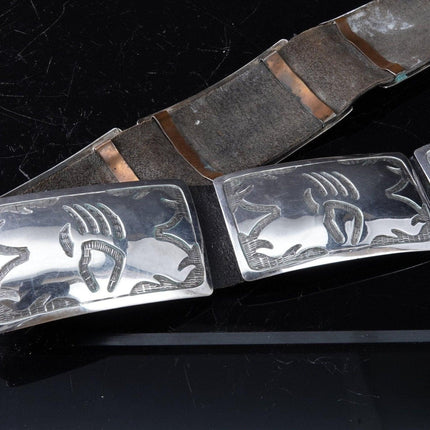 33-36" Hopi Sterling silver Overlay Style Concho belt