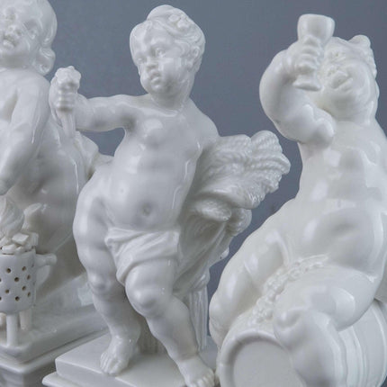 Nymphenburg Blanc de Chine Allegorical Figure Set