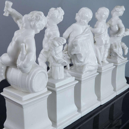 Nymphenburg Blanc de Chine Allegorical Figure Set