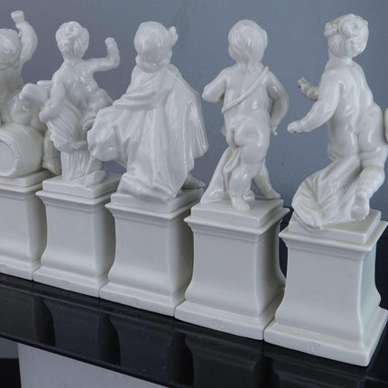 Nymphenburg Blanc de Chine Allegorical Figure Set