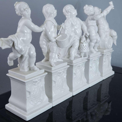 Nymphenburg Blanc de Chine Allegorisches Figurenset