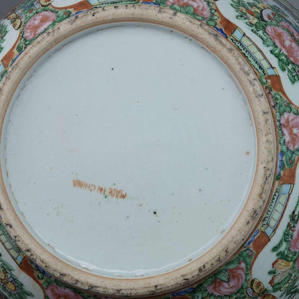 Republic Period Chinese Famille Rose Medallion Punch Bowl