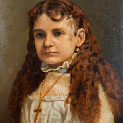 c1860 Austin Texas Portrait of a Stern young woman