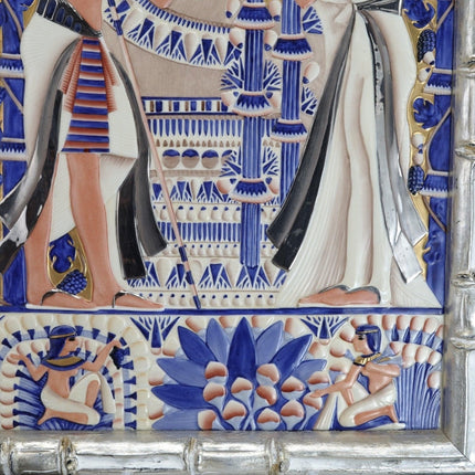 Boehm Egyptian Revival Egypt Salutes 1976 Bicentennial Large Porcelain Plaque