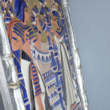 Boehm Egyptian Revival Egypt Salutes 1976 Bicentennial Large Porcelain Plaque