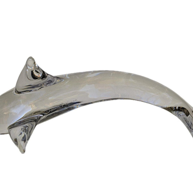 20 英寸 Daum 法国水晶海豚雕塑