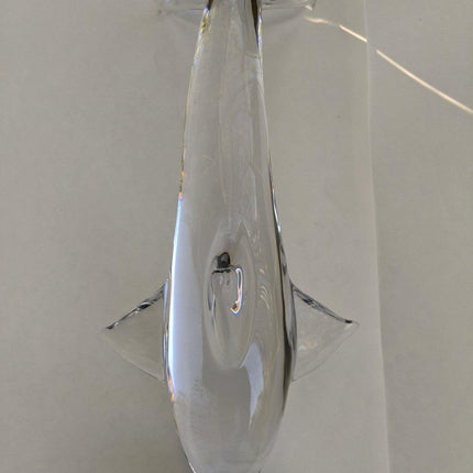 20 英寸 Daum 法国水晶海豚雕塑