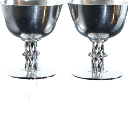 1950's William Spratling Sterling silver modernist wine goblets