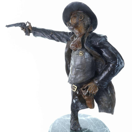 Peter Madsen Cowboy Bronzeskulptur „Langer Arm des Gesetzes“ 13/24