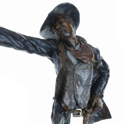 Peter Madsen Cowboy Bronzeskulptur „Langer Arm des Gesetzes“ 13/24