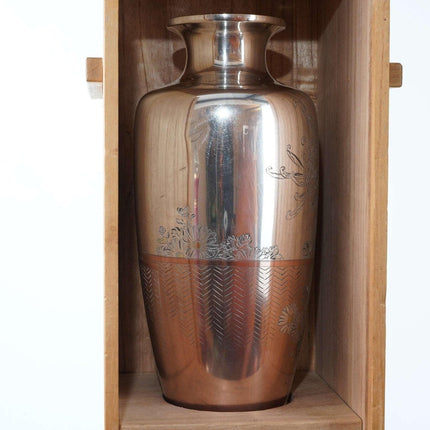 大型日本混合金属花瓶
