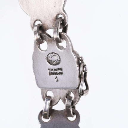 14.25 吋 Georg Jensen 裝飾藝術純銀和月光石頸鍊