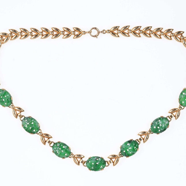 c1920's 14k/Jade Art Deco Period Wordley, Allsopp & Bliss necklace