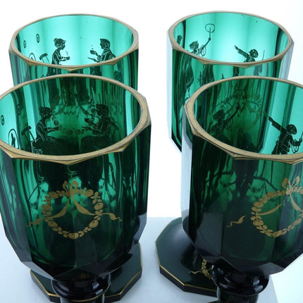 c1840 Russian Imperial Glass Goblet set