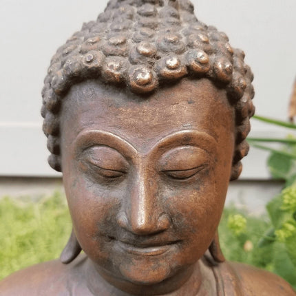 Antike Buddha-Statue aus Bronze, südostasiatisch, 18.–19. Jahrhundert, 48,3 cm