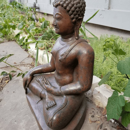 Antike Buddha-Statue aus Bronze, südostasiatisch, 18.–19. Jahrhundert, 48,3 cm