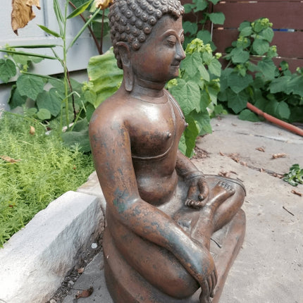 Antique Bronze Buddha Statute Southeast Asian 18th-19th century 19"