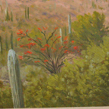 Porfirio Salinas (1910–1973) Big Bend Texas/Mexico Landscape Oil on Canvas
