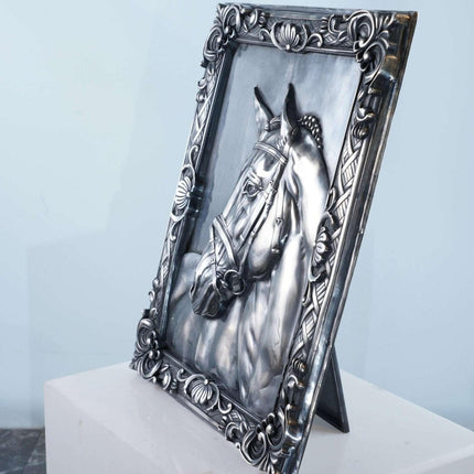 Kamiwaza Japanese Pure Silver Horse Head Plaque