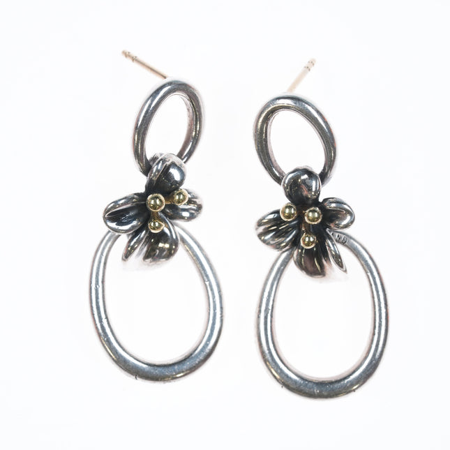 Ann King 18k/Sterling dangle earrings