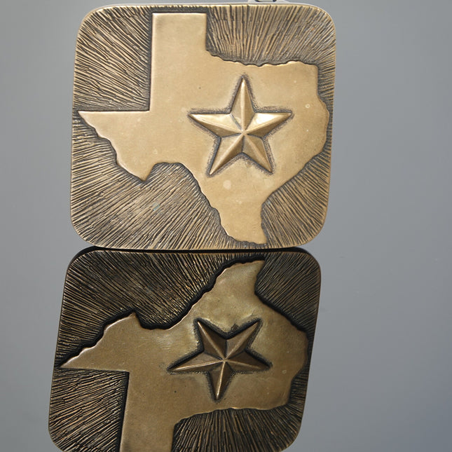 Pensionierte James Avery Texas Gürtelschnalle aus Bronze