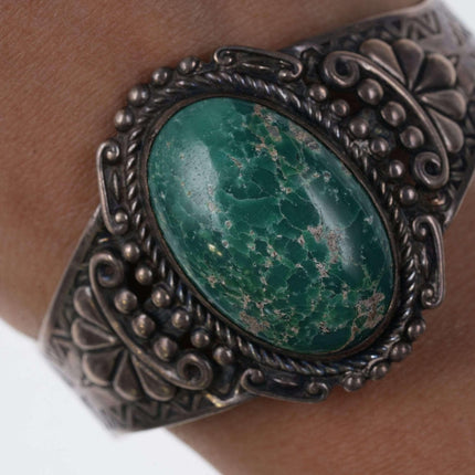 Maisels Fred Harvey Era Native American Sterling/Turquoise Cuff Bracelet i