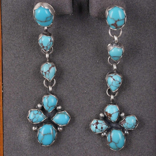 Ella Peter Navajo Sterling Egyptian Turquoise earrings