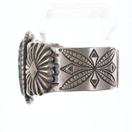 6,5" Navajo Calvin Martinez Hochwertiges Spinnennetz-Türkis-Armband