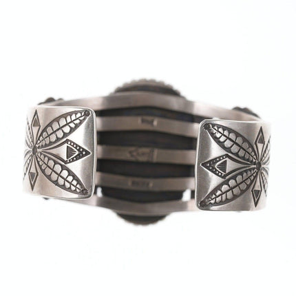 6,5" Navajo Calvin Martinez Hochwertiges Spinnennetz-Türkis-Armband