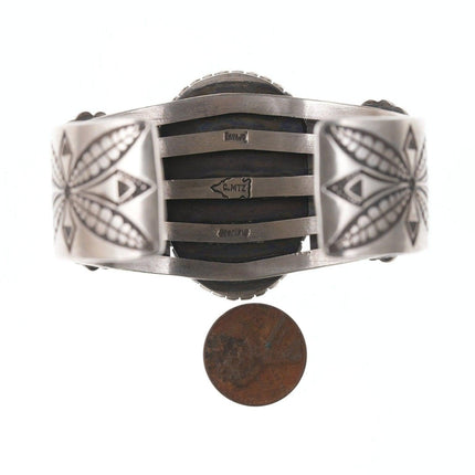 6,5" Navajo Calvin Martinez Hochwertiges Spinnennetz-Türkis-Armband