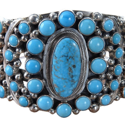 6.5" Kathleen Chavez Navajo Sterling Sleeping Beauty Turquoise Cuff Bracelet