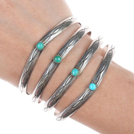 6.75" Glenn Paquin Zuni Sterling and turquoise bracelet