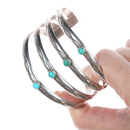 6.75" Glenn Paquin Zuni Sterling and turquoise bracelet