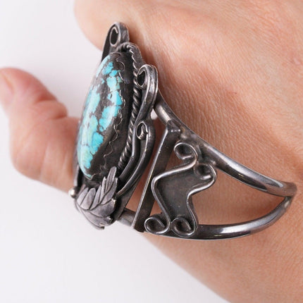 6.4" Vintage Navajo sterling and turquoise bracelet