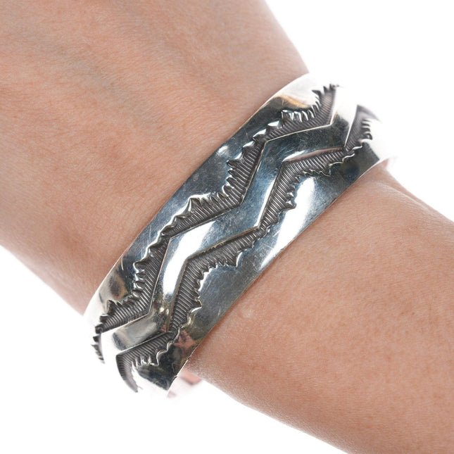 7 1/8" Marc Antia Apache Heavy Stamped Sterling bracelet