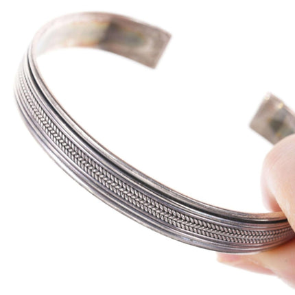 Sterling Southwestern braided cuff bracelet